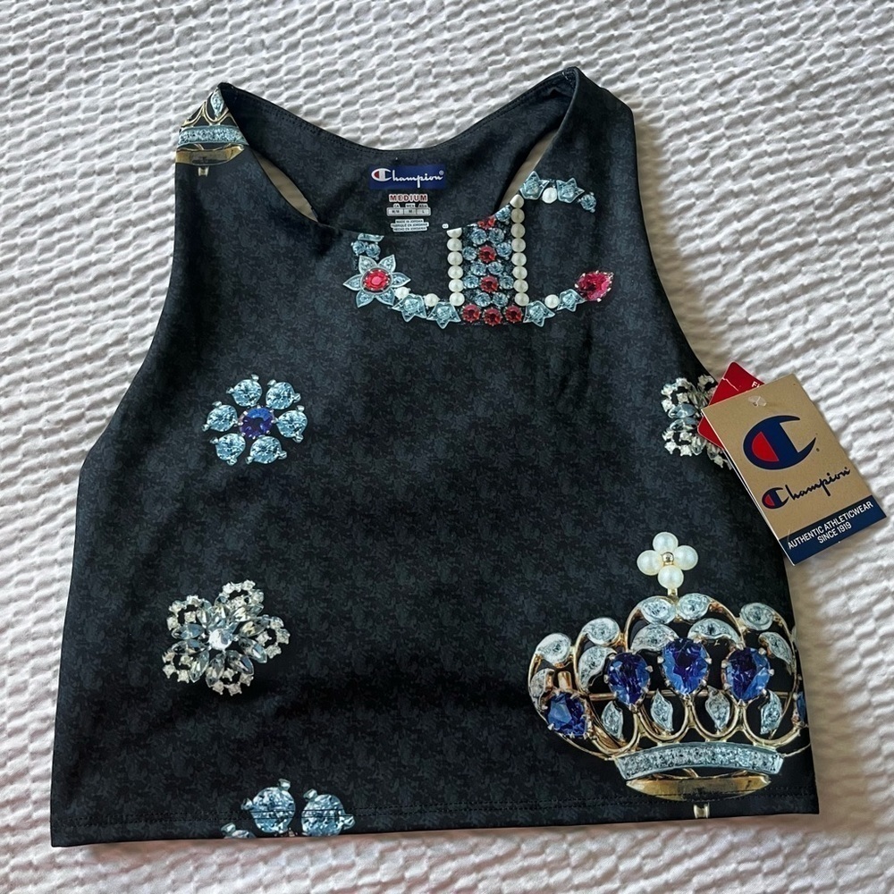 Champion C Bling Fitted Crop Top Women’s Size Medium - Picture 3 of 10
